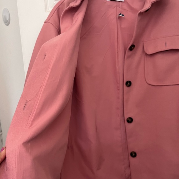 L/XL Calvin Klein Shacket in. Beautiful pink mauve color - Picture 3 of 8
